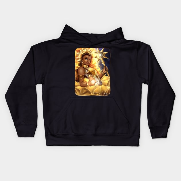 Sun Goddess Kids Hoodie by Vinniedraws